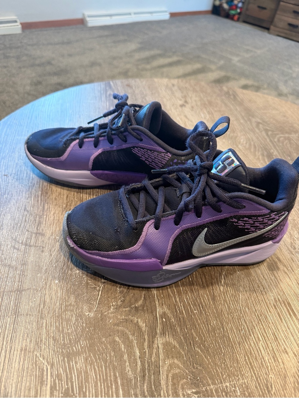 Sabrina Nike Black and Purple Training Sneakers